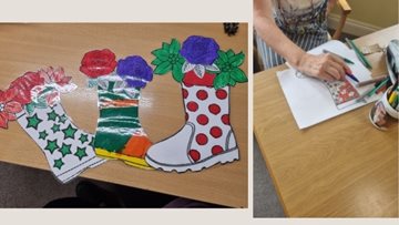Rainy day activities at Surrey care home